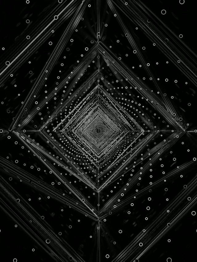 Tollán Neon Diamant Dorcha Spárálóir Scáileáin 3:4 iPad Portráid 60fps VJ Loop