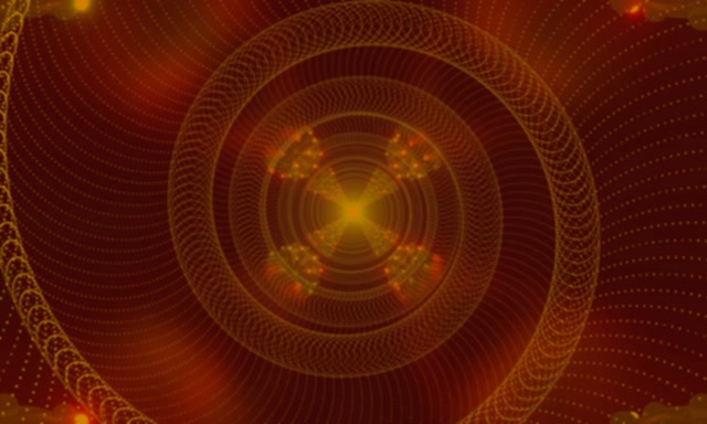 Tollán Neon Orb Bíseach Órga Lúb VJ 5:3 Wide 60fps Spárálaí Scáileáin