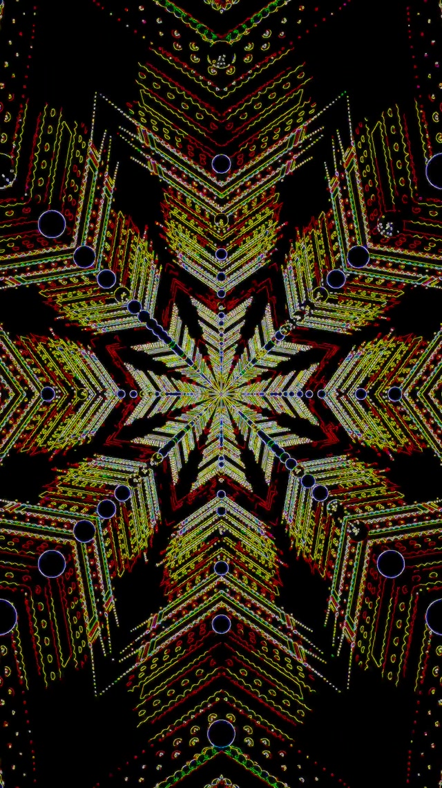 Tollán Neon Mandala Réalta spárálaí scáileáin 60fps 9:16 reels VJLoops