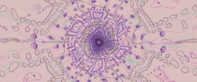 Túnail Neon Ilchoscópach Fractalach 2.39:1 Cinemascope 60fps Spárálaí Scáileáin VJLoops