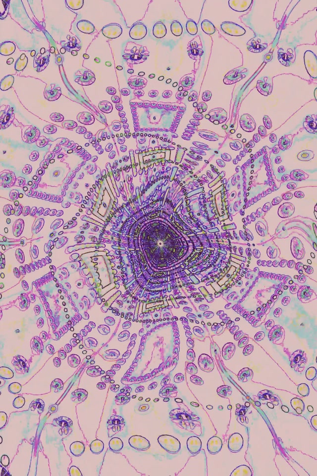 Túnail Neon Ilchoscópach Fractalach Spárálaí Scáileáin 2:3 Portráid 60fps VJLoops