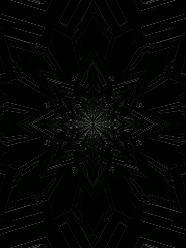 Réalta Fractálach Dorcha Tollán Neon VJ Loop 3:4 iPad Portrait 60fps Spárálaí Scáileáin