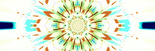 Tollán Neon Kaleidoscope Pléascadh VJ Loop 3:1 Triple Wide 60fps Spárálaí Scáileáin