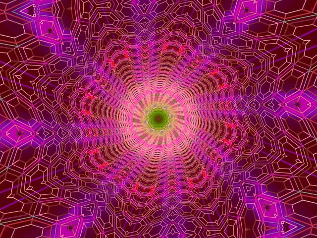 Soilsiú Néoin Tunnel Kaleidoscope Vortex VJ Loop 4:3 Classic 60fps Scáileán Gréine