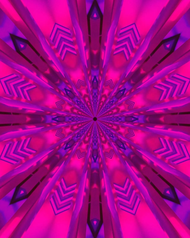 Tollán Neon Kaleidoscope Réalta Pléascadh VJ Loop 4:5 Instagram 60fps Spárálaí Scáileáin