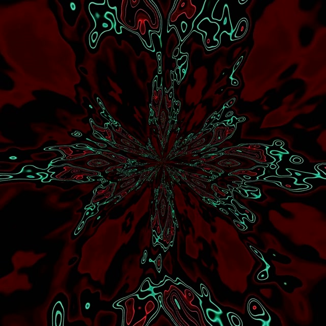 Tollán Neon Lúb VJ Corcra Uaine Pléasc Fractálach Spárálaí Scáileáin 1:1 Cearnóg 60fps