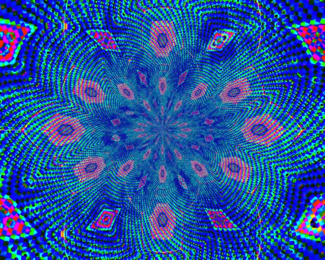 Tollán Neon Bláth Bíseach Gorm Vj Loop 5:4 Tionsclaíoch 60fps Spárálaí Scáileáin