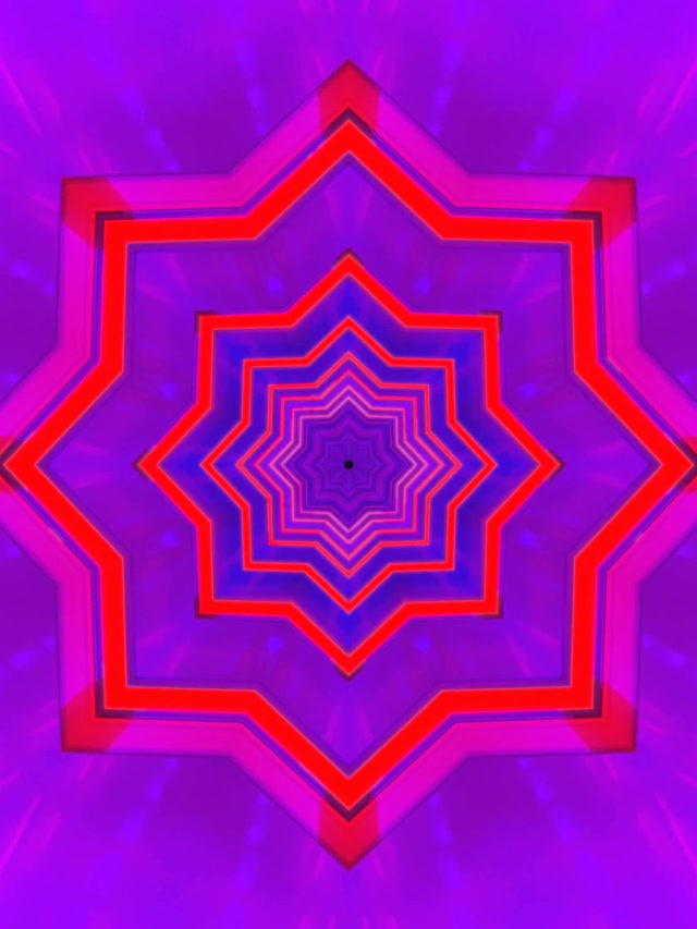 Tollan Neon Dearg Corcra Réalta Cuaiseach VJ Loop 60fps 3:4 iPad Portráid Spárálaí Scáileáin