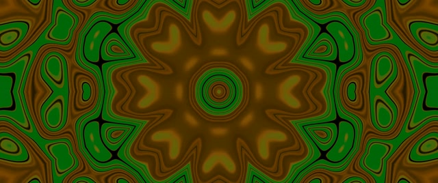 Tollán Neon Bláth Mandala Glas Óir 2.39:1 Cinemascope 60fps Spárálóir Scáileáin VJ Loop