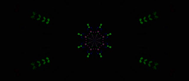 Burst Star Kaleidoscope Tunnel Neon VJ Loop 21:9 Ultraleathan 60fps Scáileán Codlata