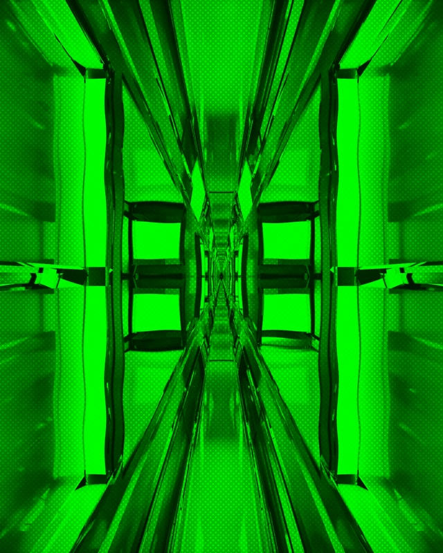 Green Neon Tunnel Vortex Loop 4:5 Instagram 60fps Screensaver