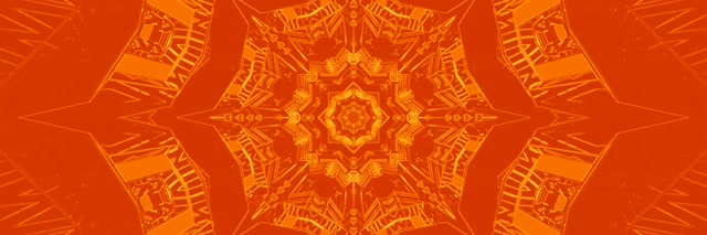 Tollán Neon Kaleidoscope Réalta Oráiste VJLoops 3:1 Triarach Leathan 60fps Spárálaí Scáileáin