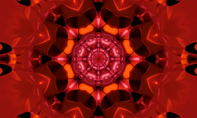 Tollán Neon Dearg Caleideasgóp Spárálaí Scáileáin 5:3 Leathan 60fps VJ Loop PC