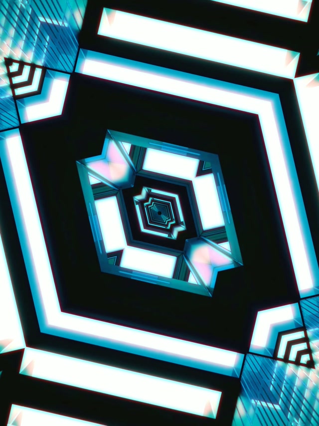 Túnail Neon Vortacs Diamaint Cian VJLoops 3:4 iPad Portráid 60fps Spárálaí Scáileáin