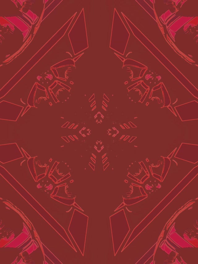 Túinéal Neon Kaleidoscope Diamant Dearg VjLoops 3:4 iPad Portrait 60fps Scáileánaoir