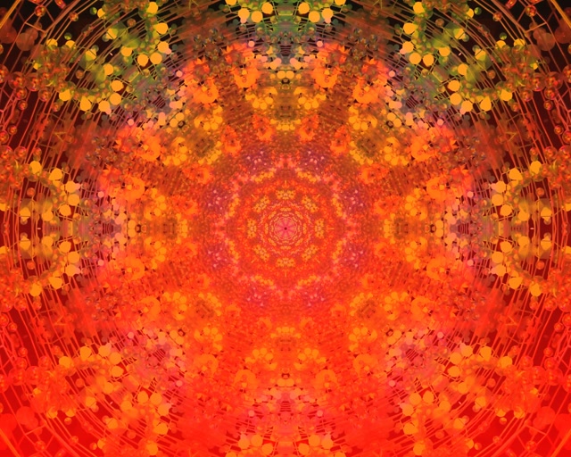 Tollán Neon Pléasc Mandala Dearg VJ Loop 5:4 Tionsclaíoch 60fps Spárálóir Scáileáin