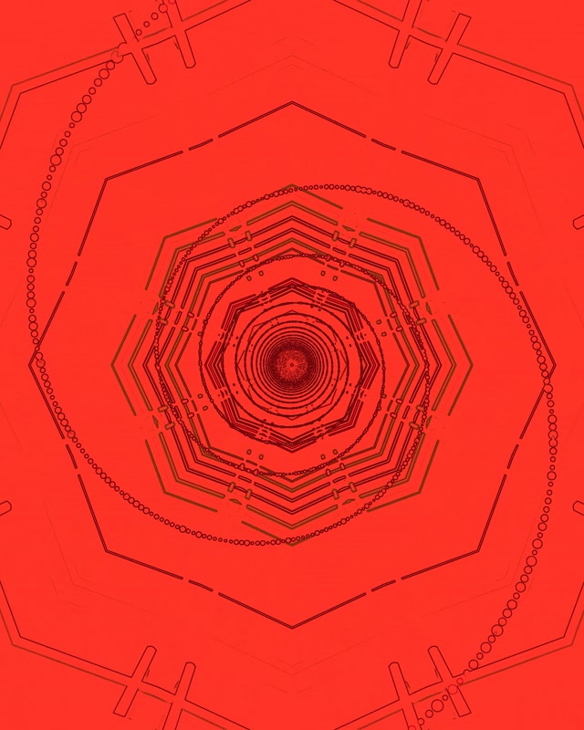 Tollán Neon Dearg Heicsigean Vortex VJLoops 4:5 Instagram 60fps Spárálaí Scáileáin