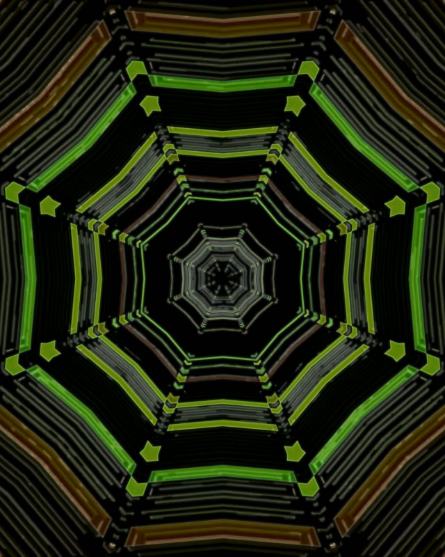Neon Tunnel Hexagon Vortex 4:5 Instagram 60fps Screensaver VJ Loop