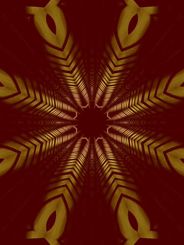 Réalta Óir Caleidoscóp Tolláin Neon VJ Loop 3:4 iPad Portráid 60fps Spárálaí Scáileáin