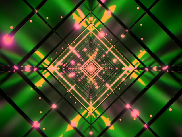 Tollan Neon Eangach Diamaint Lúb VJ 4:3 Clasaiceach 60fps Scáileán Caomhnaithe Glas Bándearg