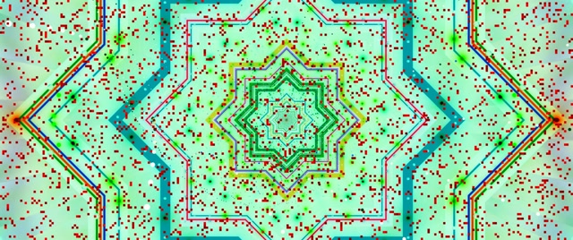 Tollán Neon Mandala Réalta 2.39:1 Cinemascope 60fps Spárálaí Scáileáin Vj Loop