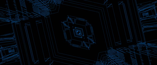 Tollán Neon Gorm Scáileán Cosanta 60fps 2.39:1 Cinemascope VJLoops PC Glúnríomhaire