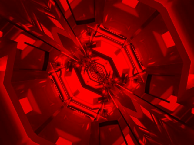 Tollán Neon Dearg Bíseach Heicseagán Guairneán VJ Loop 4:3 Clasaiceach 60fps Spárálaí Scáileáin