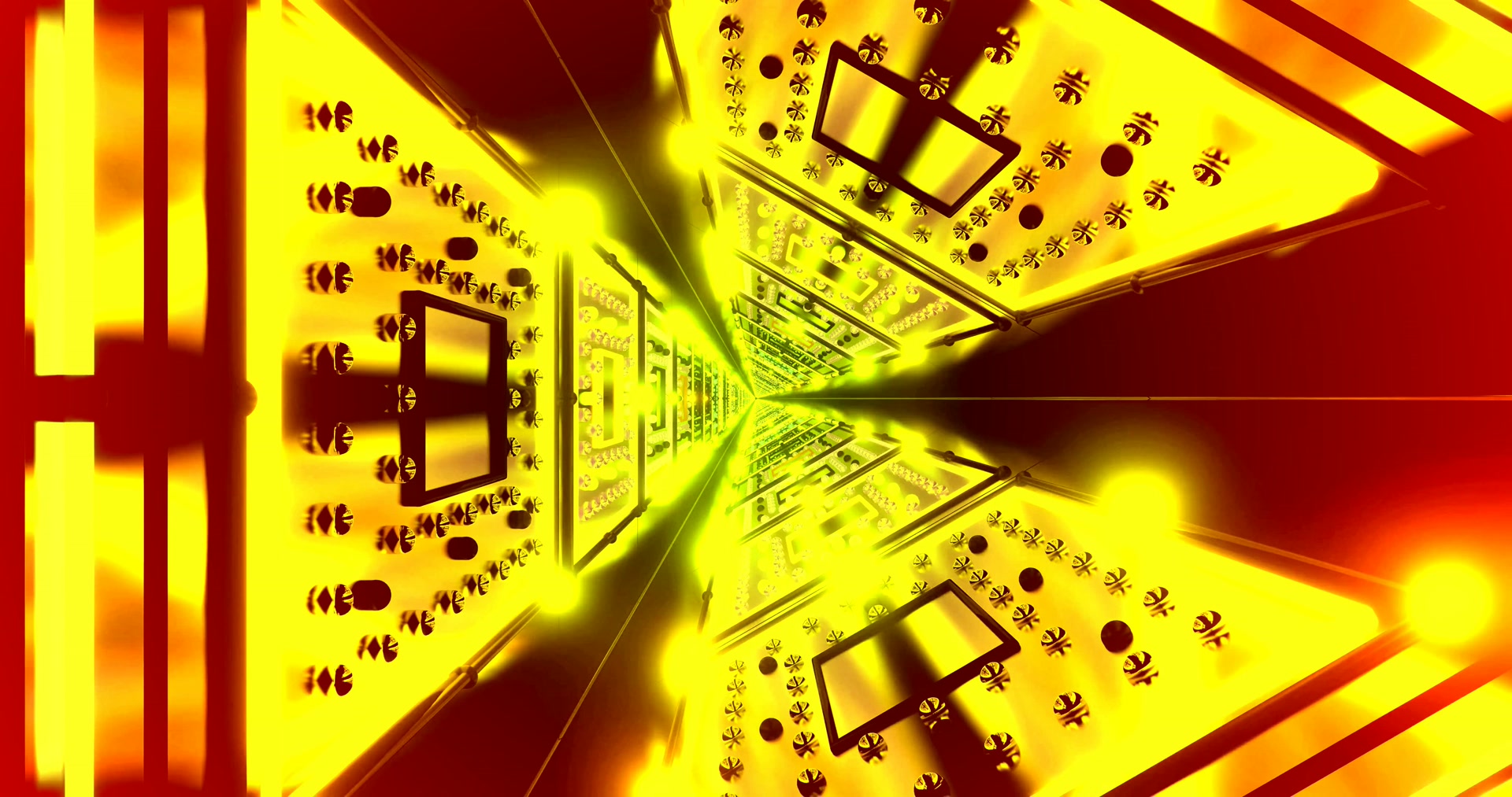 Túnel Neón Amarelo Protector de Pantalla 4k UHD 60fps VJLoops