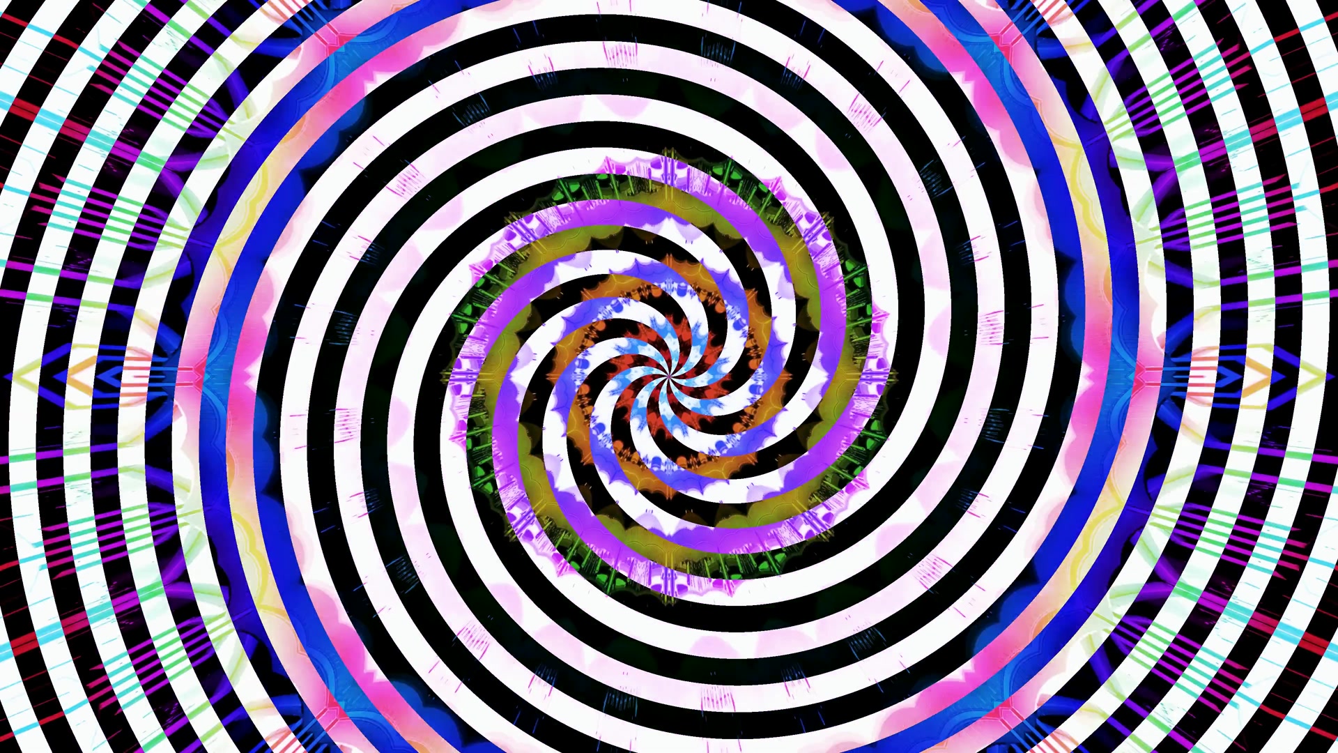 Túnel Neón Espiral Hipnótico Protector de Pantalla 4K UHD 60fps VjLoops