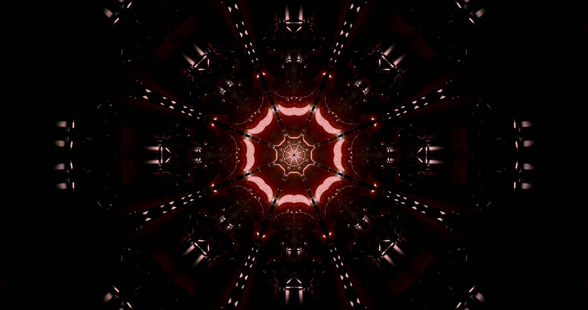 Túnel de Neón Vermello Escuro Protector de Pantalla 4K UHD 60fps VJ Loop