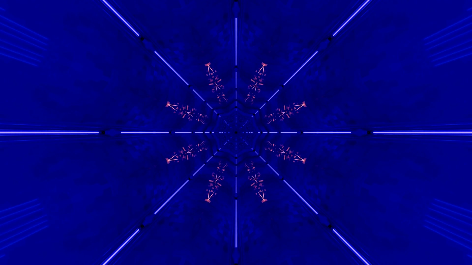 Túnel de Neón Azul Protector de Pantalla 4K UHD 60fps Vj Loop