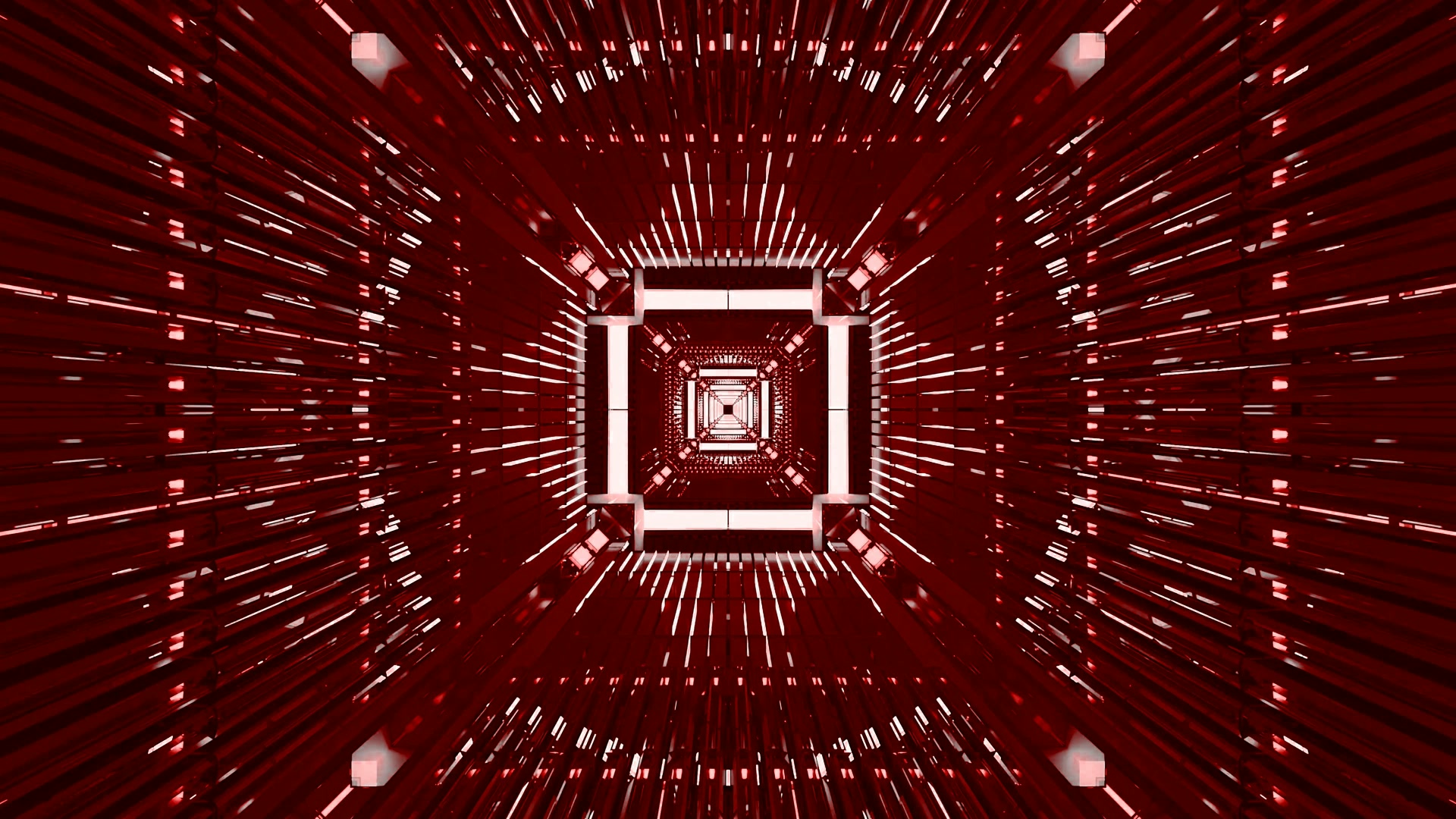 Túnel Cubo Carmesí Protector de Pantalla 4K UHD 60fps Live Wallpaper