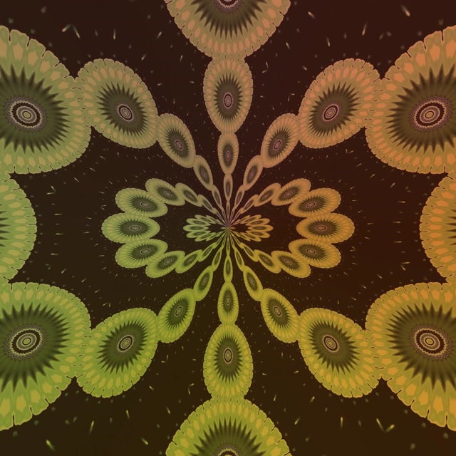 Fractal Kaleidoscope Neon Tunnel VJ Loop 1:1 Square 60fps Screensaver
