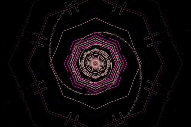 Neon Tunnel Octagon Vortex Vj Loop 3:2 Surface 60fps Screensaver