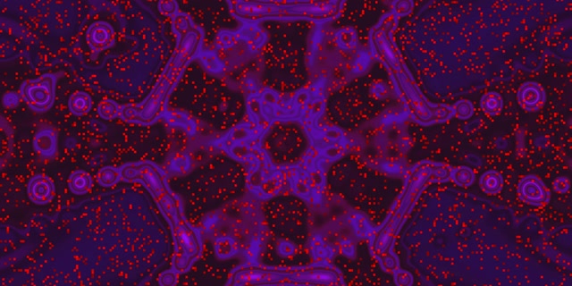 Neon Tunnel Purple Red Organic Blob VJ Loop 2:1 Univisium 60fps Screensaver