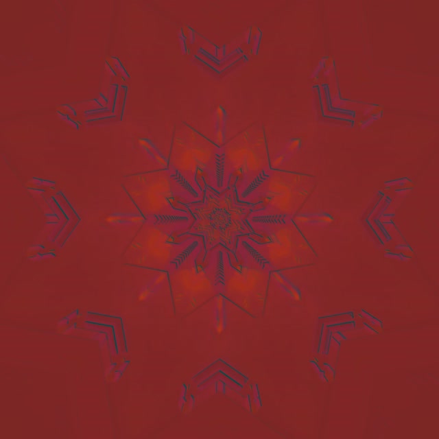 Neon Tunnel Red Fractal Snowflake Vj Loop 1:1 Square 60fps Screensaver