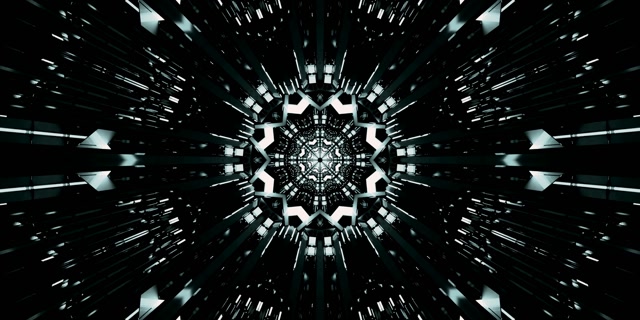 Neon Tunnel Fractal Kaleidoscope Burst Vj Loop 2:1 Univisium 60fps Screensaver