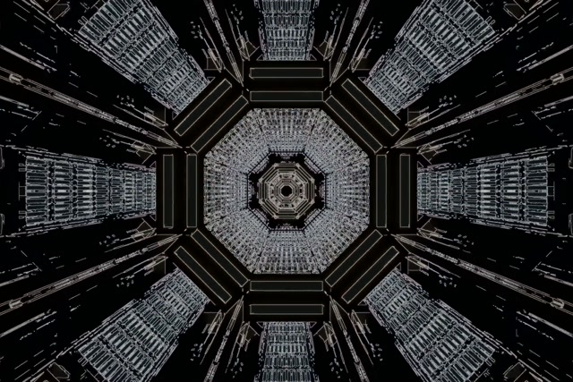 Túnel de Neón Protector de Pantalla 3:2 Surface 60fps Octógono Xeométrico VJ Loop Negro Branco