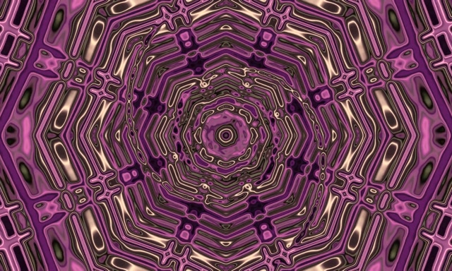 Túnel Neón Morado Caleidoscopio Fractal VJ Loop 5:3 Ancho 60fps Protector de Pantalla