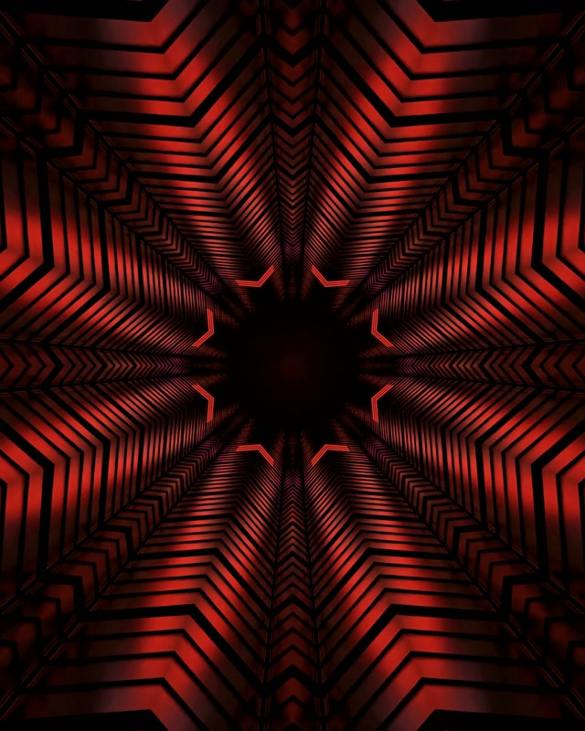 Vj loop Túnel Neón Caleidoscopio Estrela Vermella 4:5 Instagram 60fps Protector de Pantalla