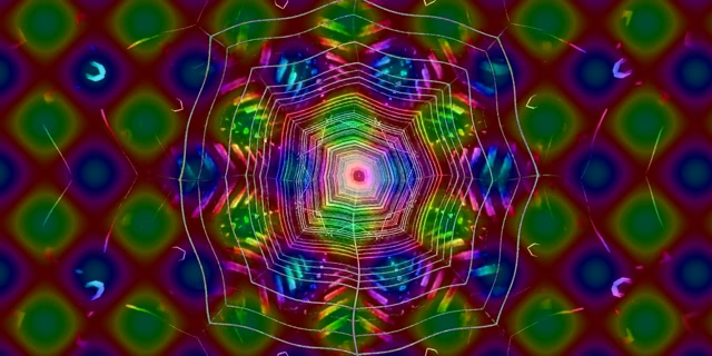 Túnel de Neón Vórtice Tela Arco da Vella Vj Loop 2:1 Univisium 60fps Salvapantallas