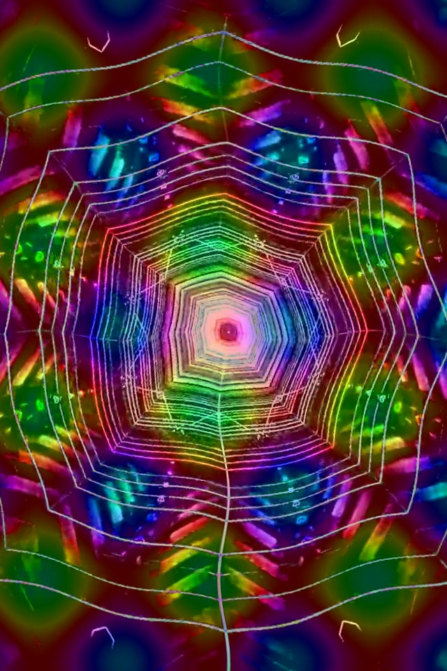 Túnel Neón Vórtice Tela de Araña VJ Loop 2:3 Photo Portrait 60fps Protector de Pantalla