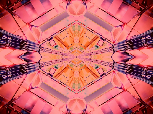 Túnel Neón Rosa Diamante Kaleidoscopio VJLoops 4:3 Clásico 60fps Protector de Pantalla