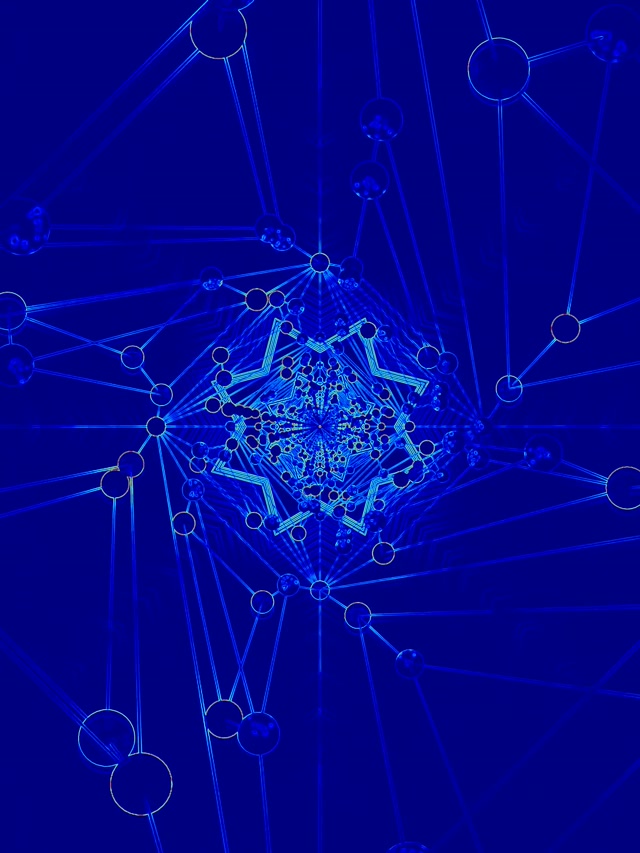 Túnel Neón Azul Protector de Pantalla 3:4 iPad Vertical 60fps VJLoops