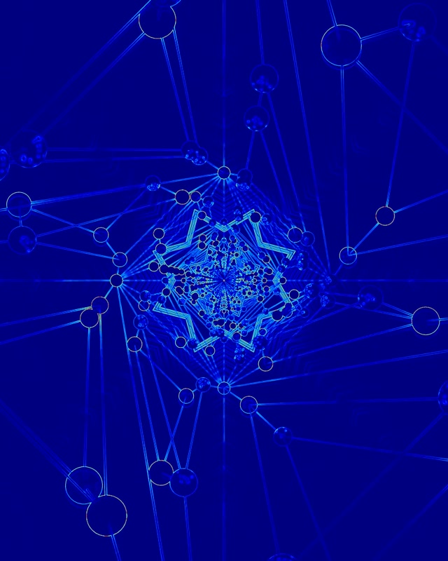 Túnel Neón Azul Rede Protector de Pantalla 60fps 4:5 Instagram VJLoops