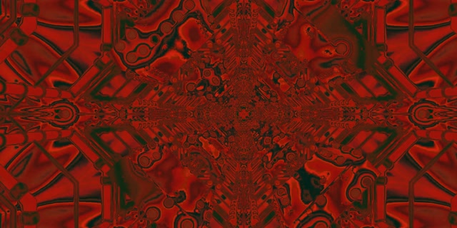 Túnel de Neón Fractal Caleidoscopio Vermello VJ Loop 2:1 Univisium 60fps Protector de Pantalla