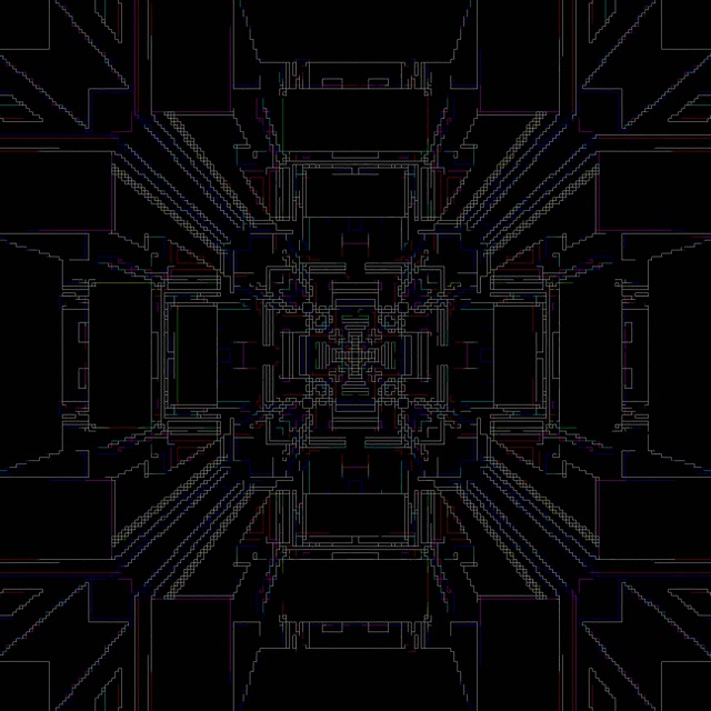 Túnel Neon Vórtice Grella Fractal 1:1 Cadrado 60fps Protector de Pantalla VJ Loop