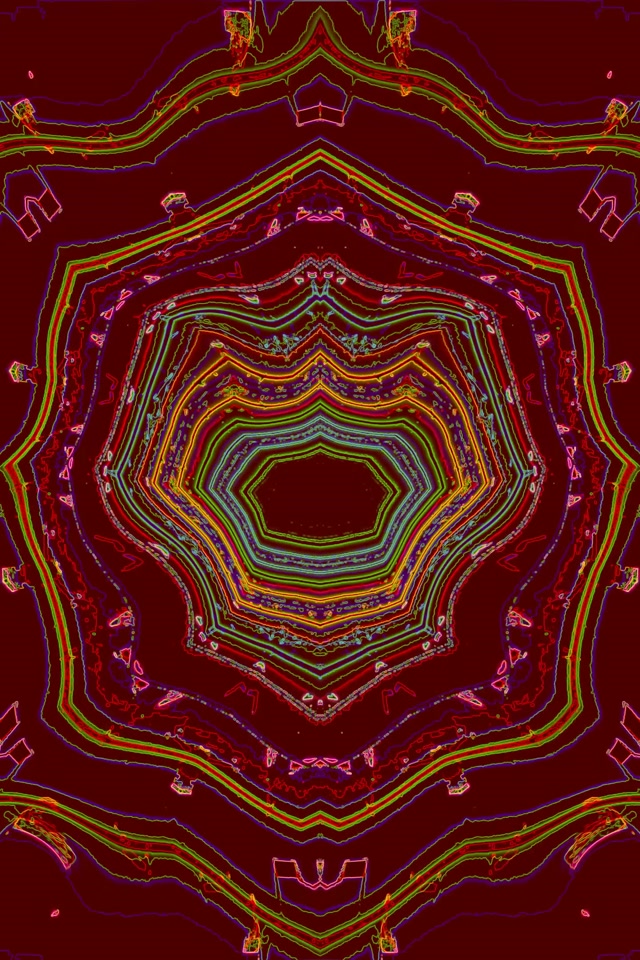 Túnel Neón Caleidoscopio Mandala 2:3 Photo Portrait 60fps Salvapantallas VJ Loop