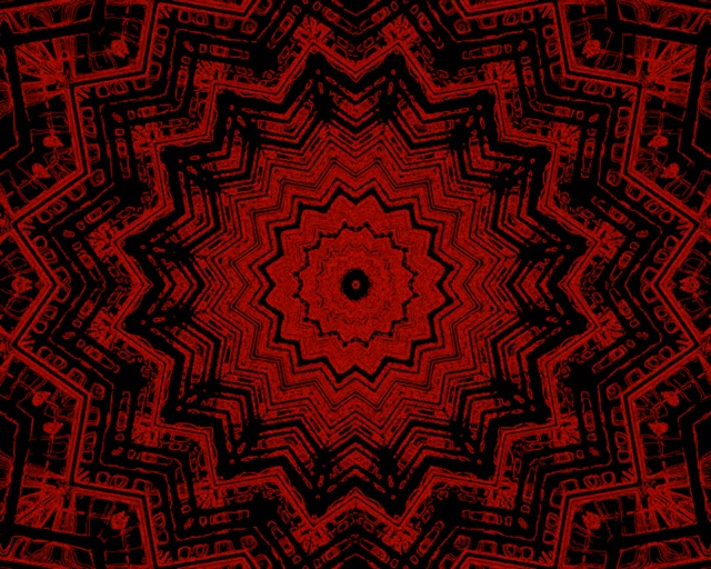 Túnel Neón Fractal Estrela Vermella 5:4 industrial 60fps Protector de Pantalla Vj loop