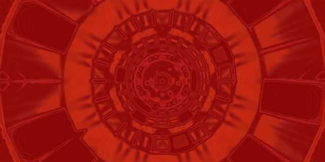 Red Mandala Túnel Neón Vj Loop 2:1 Univisium 60fps Screensaver